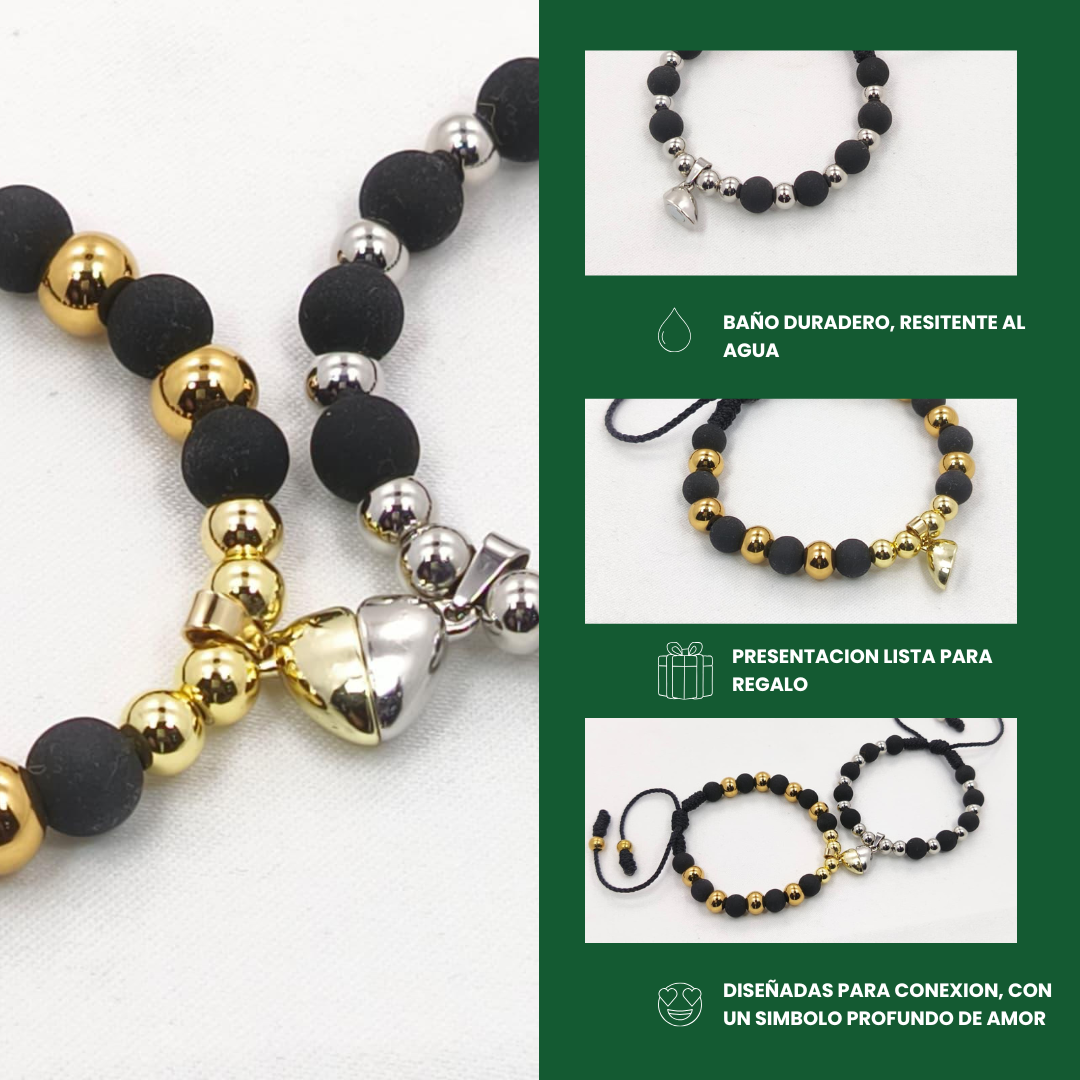 PULSERAS DE PAREJA | BAÑO EN ORO 18K + CAJA DE 🎁 GRATIS!