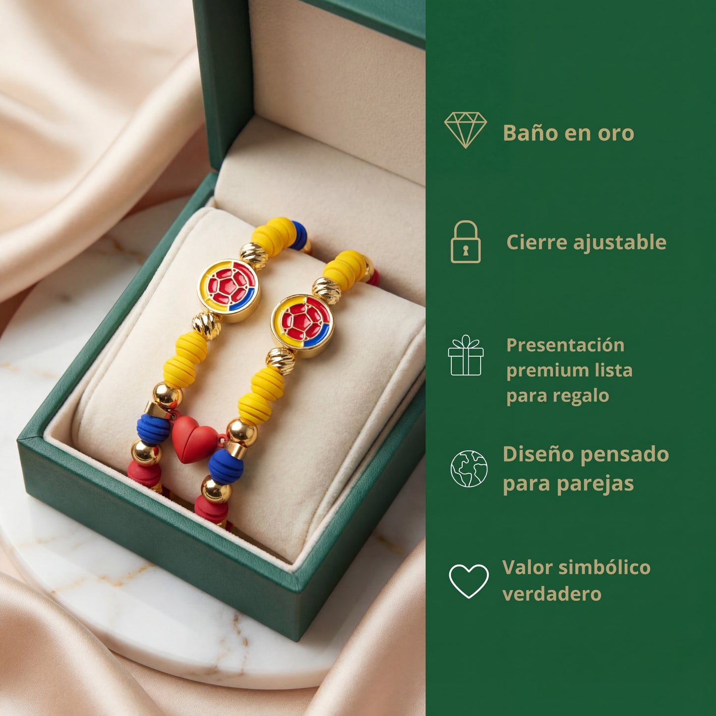 Combo Tricolor para Pareja | Baño en Oro 18K