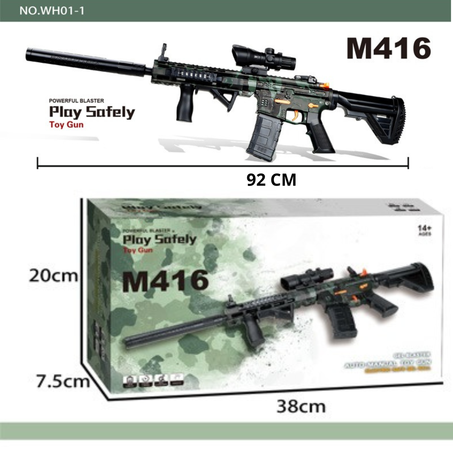 El juguete que desconecta a tus hijos del celular y los conecta contigo: Fusil Hidrogel M416 con 10.000 bolitas GRATIS!