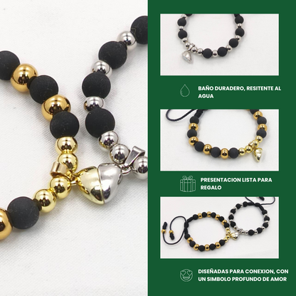 PULSERAS DE PAREJA | BAÑO EN ORO 18K + CAJA DE 🎁 GRATIS!