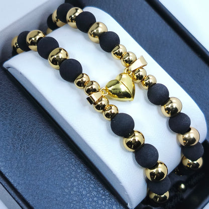 PULSERAS DE PAREJA | BAÑO EN ORO 18K + CAJA DE 🎁 GRATIS!