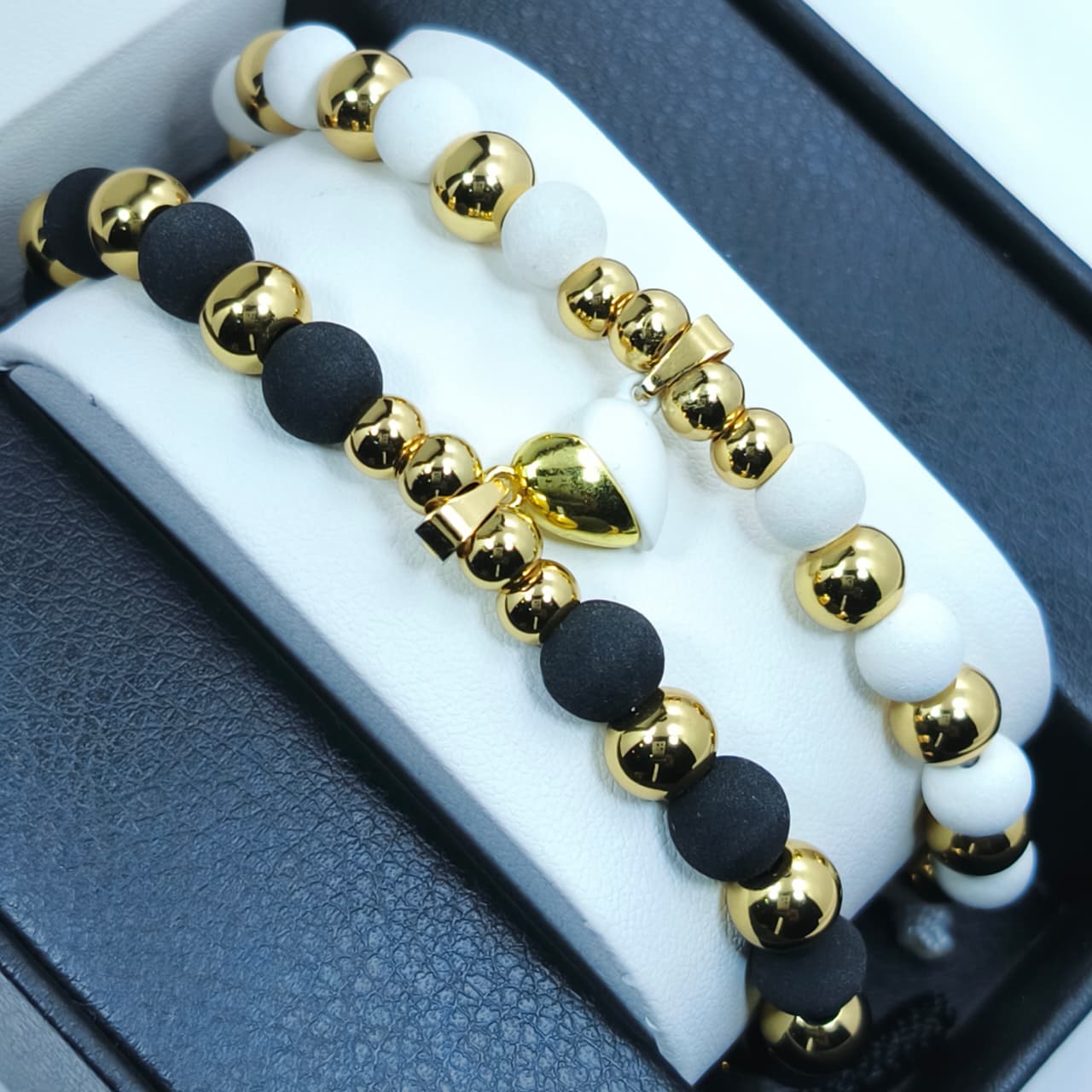 PULSERAS DE PAREJA | BAÑO EN ORO 18K + CAJA DE 🎁 GRATIS!