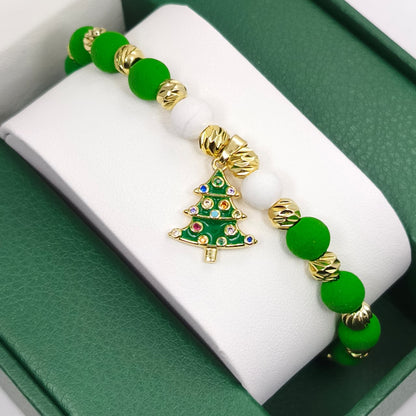 🎄 PULSERA NAVIDEÑA BAÑADA EN ORO 18K + KIT MÁGICO DÍA DE LAS VELITAS GRATIS