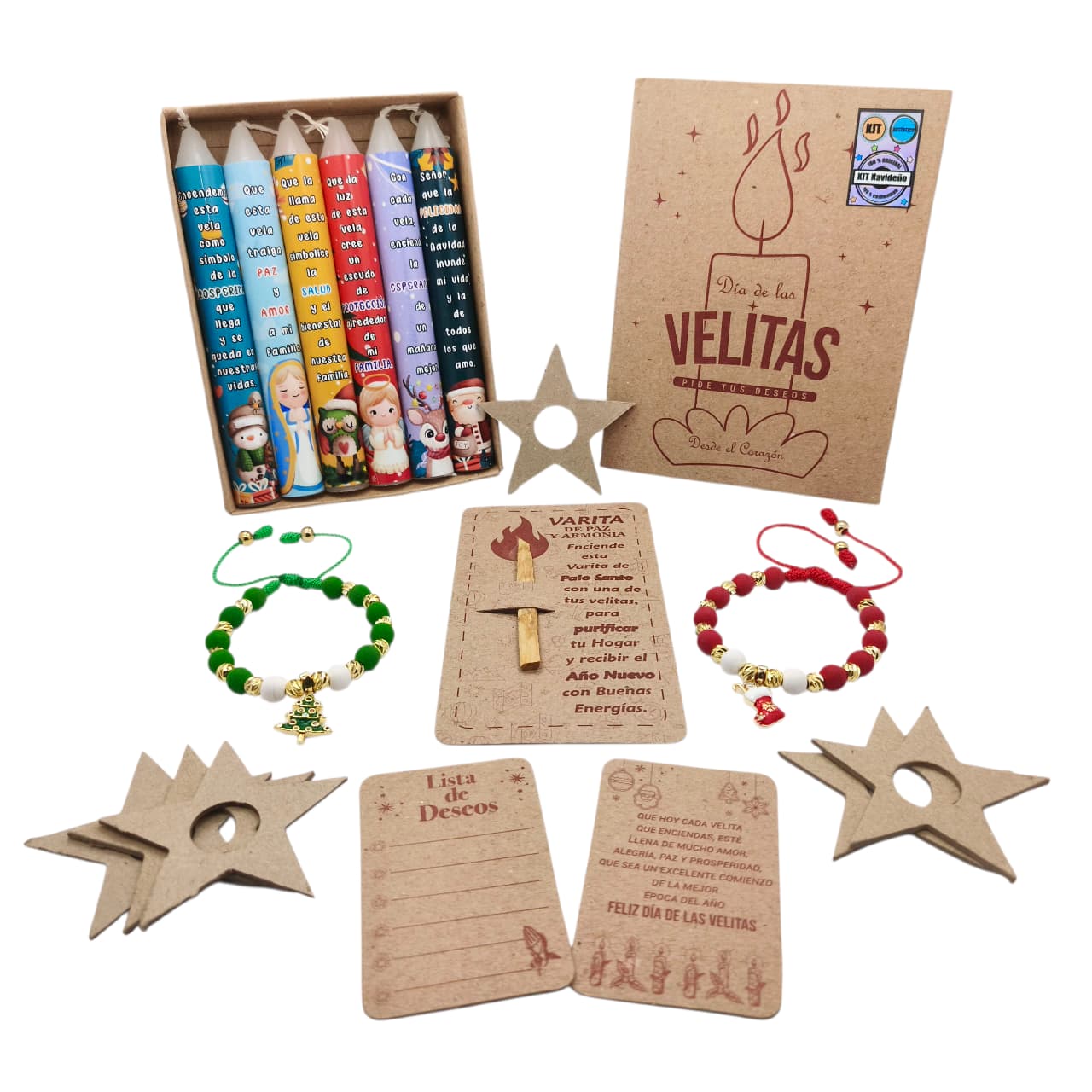 🎄 PULSERA NAVIDEÑA BAÑADA EN ORO 18K + KIT MÁGICO DÍA DE LAS VELITAS GRATIS