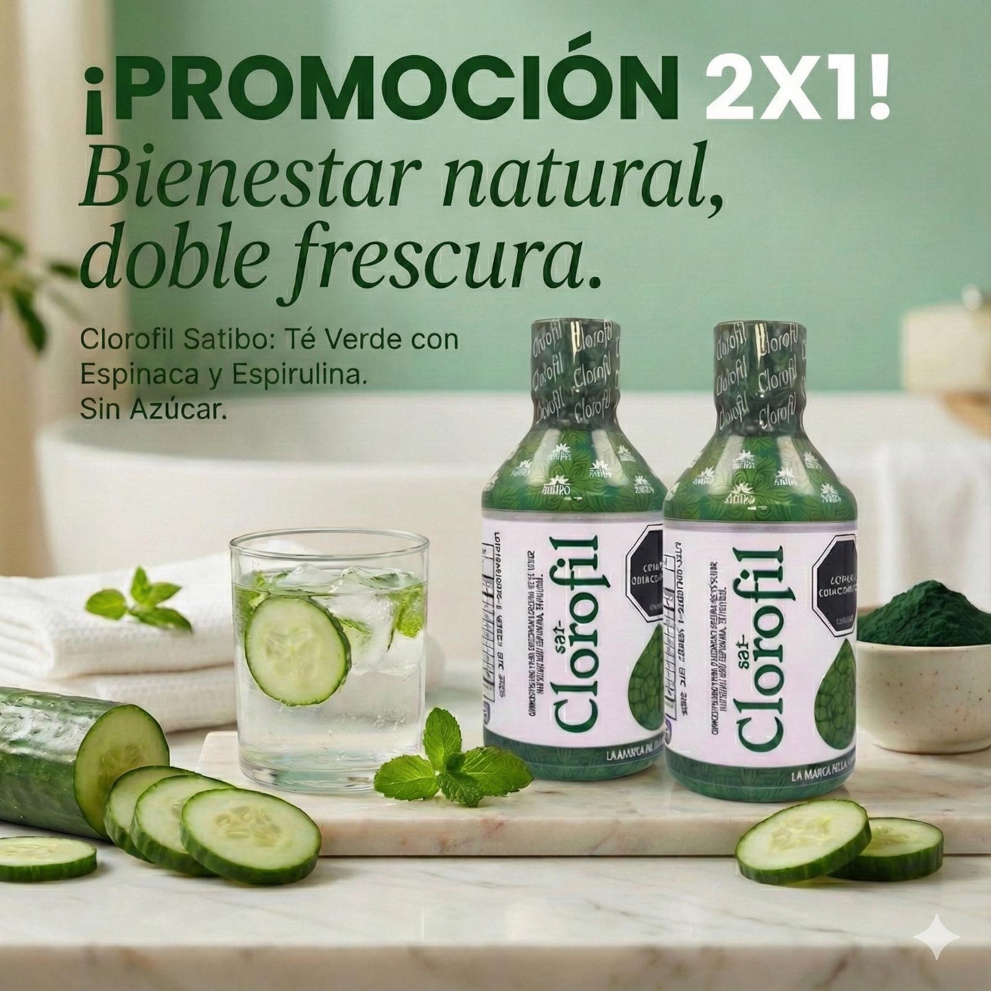Doble Frescura Diaria: LLEVATE 2 CLOROFILAS  por el Precio de 1 y Siéntete Seguro Todo el Día