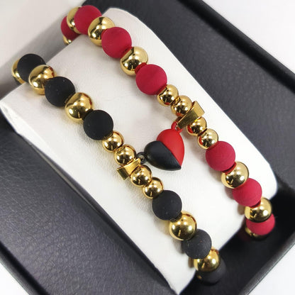 PULSERAS DE PAREJA | BAÑO EN ORO 18K + CAJA DE 🎁 GRATIS!