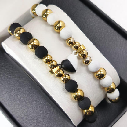 PULSERAS DE PAREJA | BAÑO EN ORO 18K + CAJA DE 🎁 GRATIS!