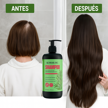 Shampoo Romero Mentolado KORMESIC ¡Activa el crecimiento, frena la caída y refresca tu cuero cabelludo!