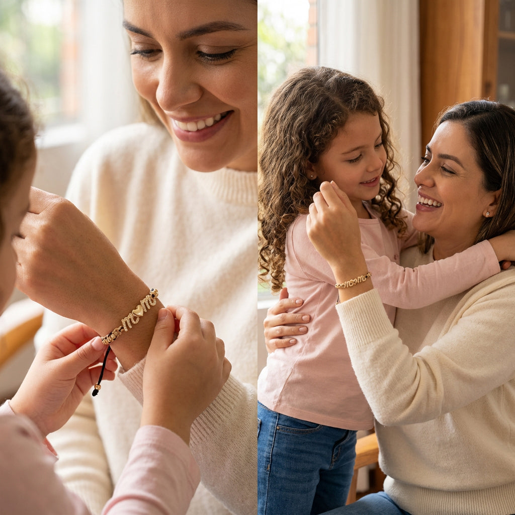 Pulsera MOM en Oro 18K | Un detalle inolvidable 💚