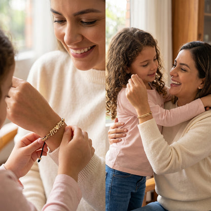 Pulsera MOM en Oro 18K | Un detalle inolvidable 💚
