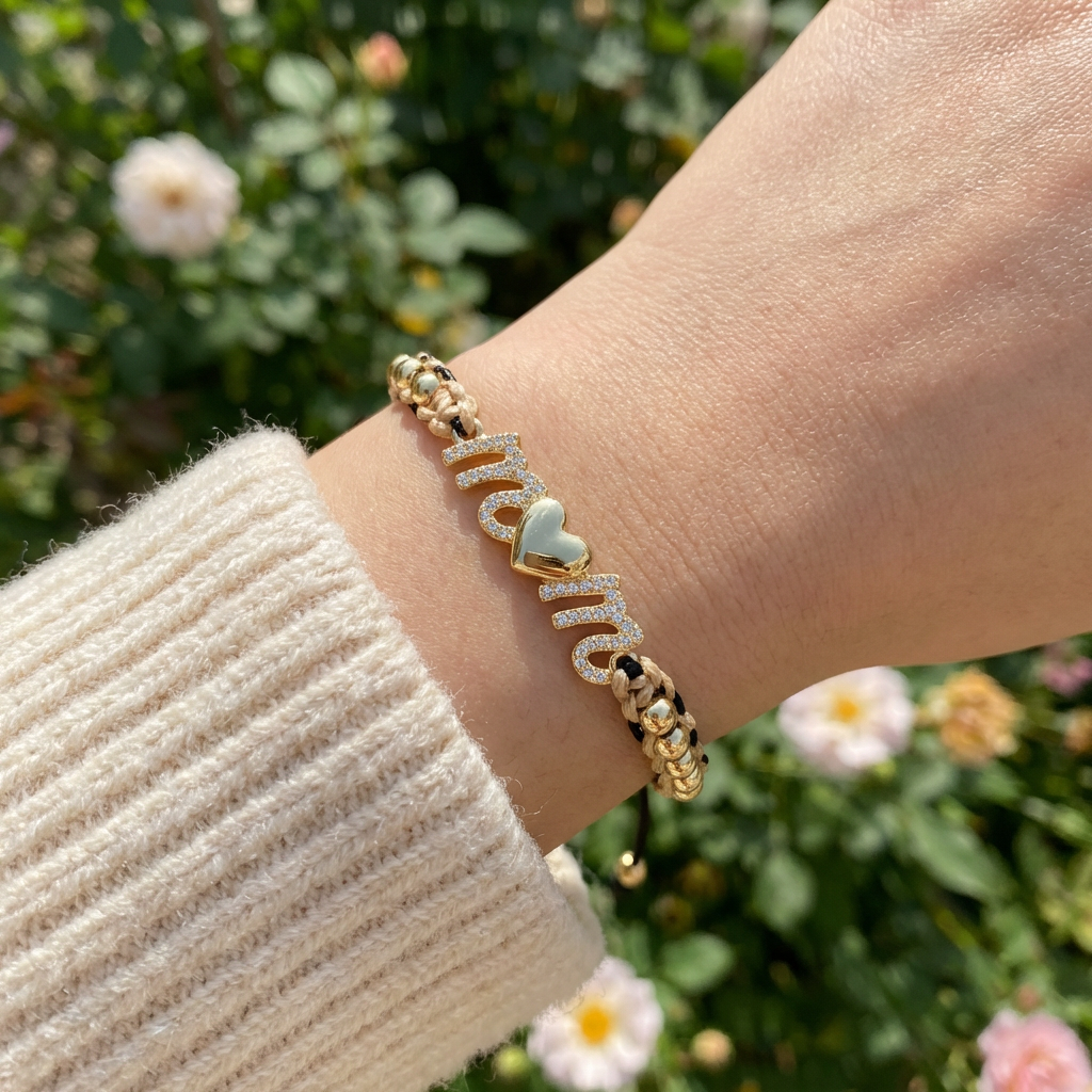 Pulsera MOM en Oro 18K | Un detalle inolvidable 💚