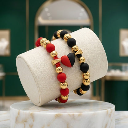 PULSERAS DE PAREJA | BAÑO EN ORO 18K + CAJA DE 🎁 GRATIS!