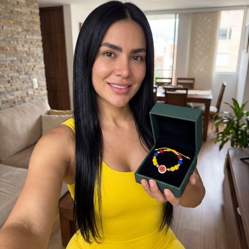 Pulsera con Dije Oficial de la Federación | Baño en  Oro 18K